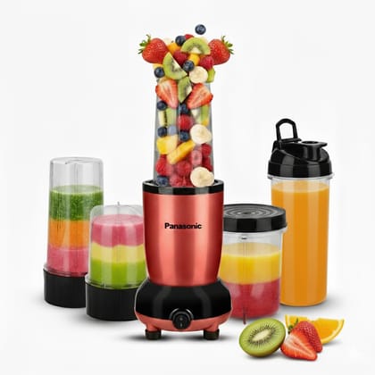 Panasonic Nutriturbo Hand Blender with 5 Jars | Powerful 600W Max Locked Motor | Juicing, Blending & Grinding | Copper Motor & Safety Lock | Multipurpose Kitchen Appliance