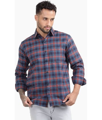 TrendiVastra Cotton Blend Slim Fit Checks Full Sleeves Men's Casual Shirt - Multicolor ( Pack of 1 )
