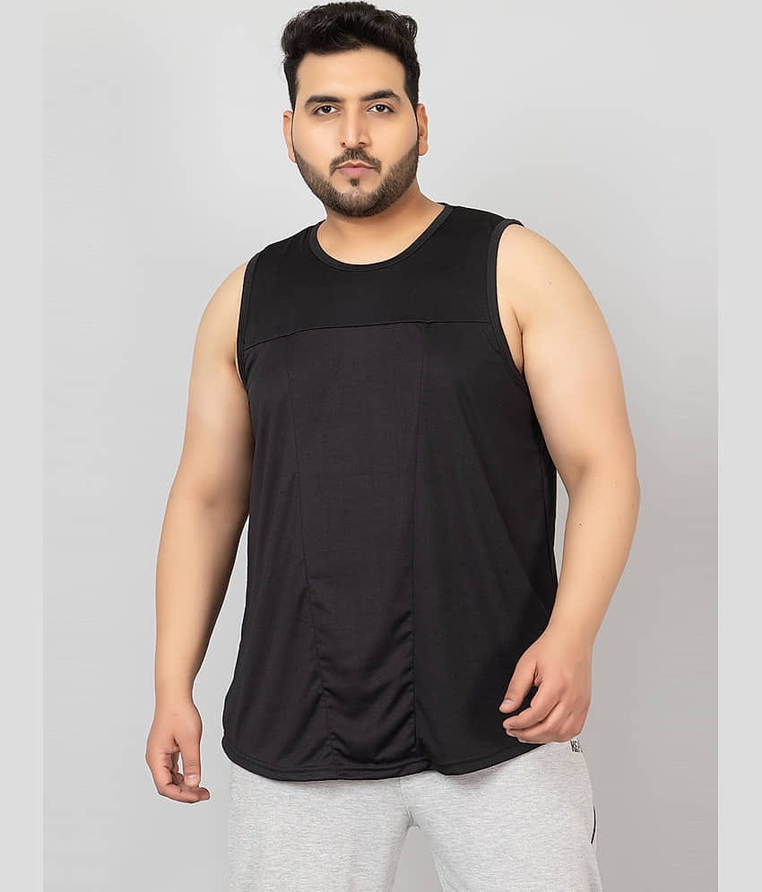 Chkokko Pack of 1 Polyester Regular Fit Men's T-Shirt ( Black )