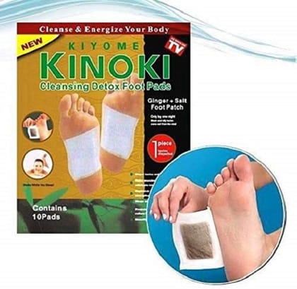 Natural Detox Foot Pads for Deep Cleansing | Bamboo Vinegar & Herbal Ingredients | Refreshing Foot Patches for Relaxation & Improved Sleep | Pack of 10