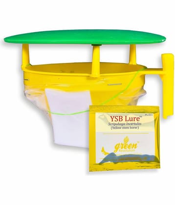 Funnel Pheromone Trap with YSB Pheromone Lure (Scirpophaga Incertulas) for Yellow Steam Borer Pheromone Trap. pack of 10 complete for 1 acre.