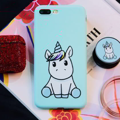Cute Unicorn Silicone Soft Case (With Unicorn Pop Up Socket Holder Stand)-iPhone 6 Plus/6S Plus