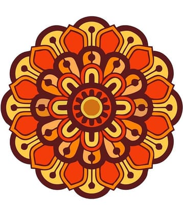 Decor Villa Multicolour Paper Rangoli - Pack of 1