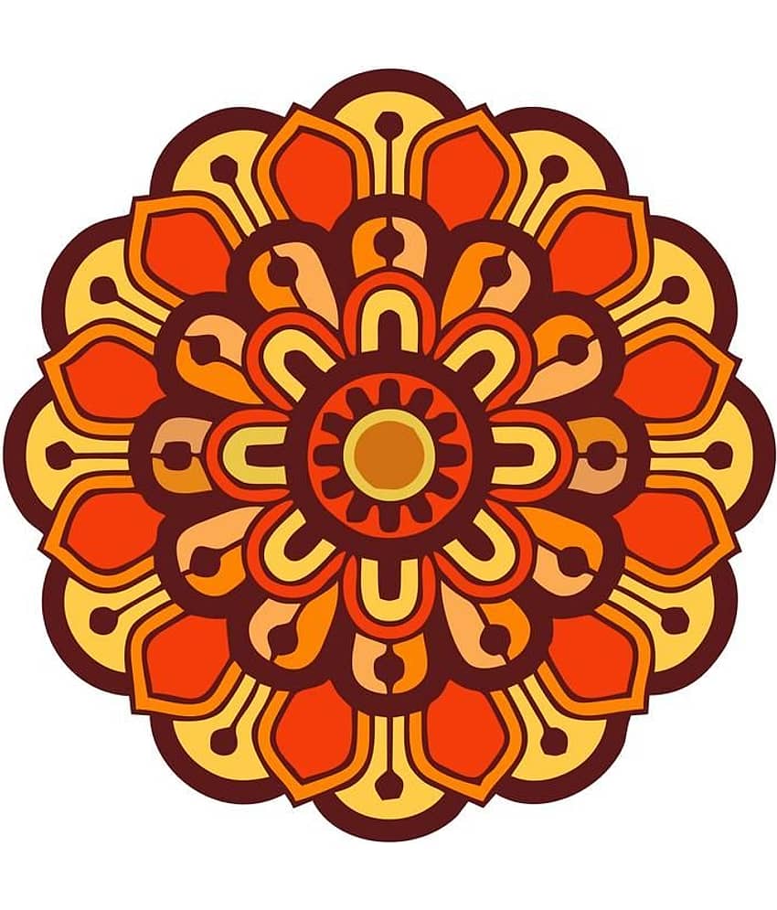 Decor Villa Multicolour Paper Rangoli - Pack of 1