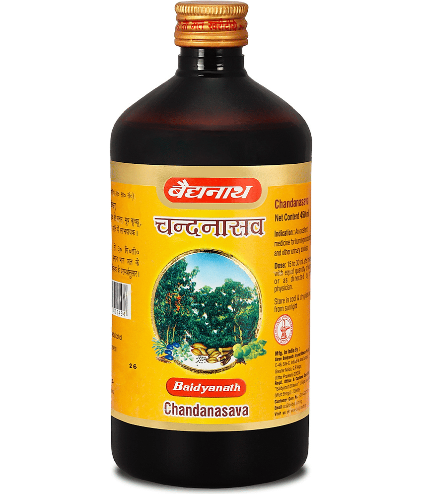 Baidyanath Chandanasava Effective in Urinary Disorders and Kidney Diseases 450ml (Pack of 1)