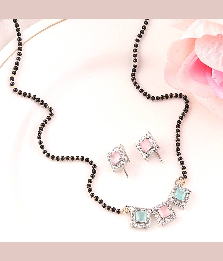 Bhagya Lakshmi Pink Mangalsutra Set ( Pack of 1 )