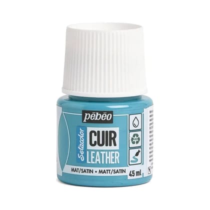 Pebeo Setacolour Leather Paints 45ml - For Leather & Faux Leather-Turquoise Blue / 295613