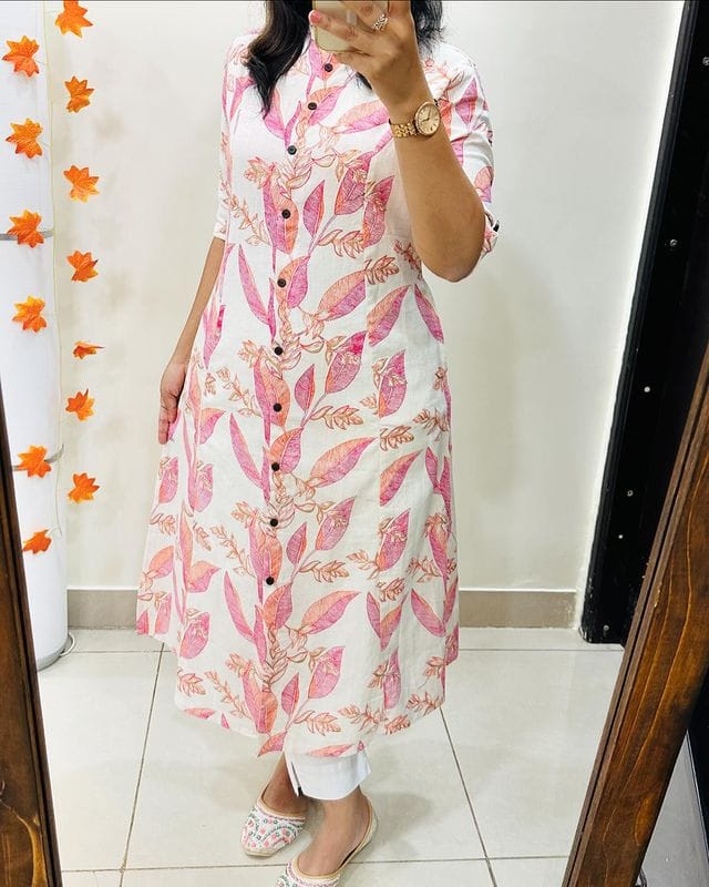 Women Leaf 🌿 Aline Kurta Set-XXL