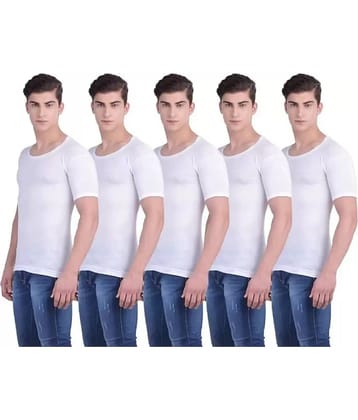 INNERO Pack of 5 Cotton Blend Basic Vest For Men ( Multi )
