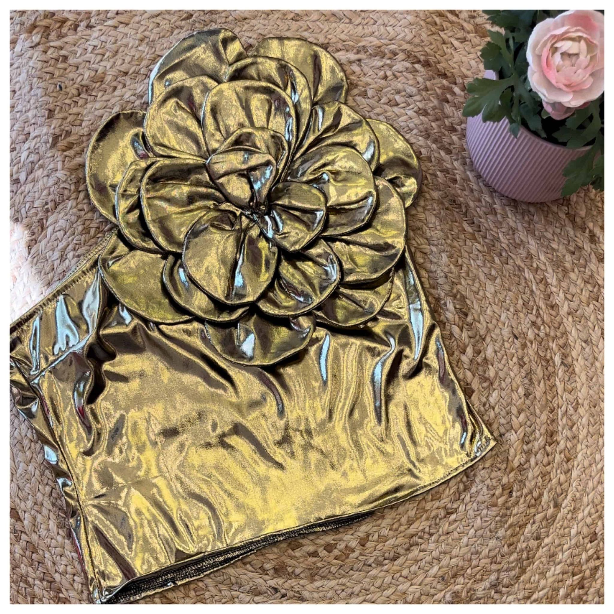 Claudia one shoulder top-golden / XS