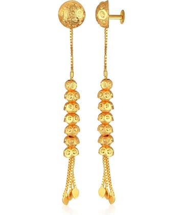 Vighnaharta Golden Ear Chain Earrings ( Pack of 1 )