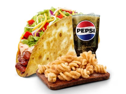 Crunchy Wheat Taco Pinto Bean + Pepsi Masala Twist + Cinnamon Twist