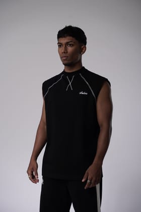 Vintage Raglan Cut-Offs (BLACK)-XS