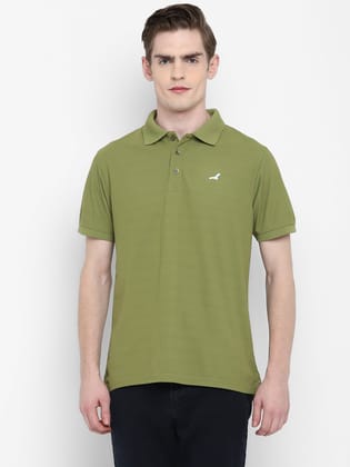 Kooltex Polo T-Shirt For Men - Olive Green-S / Olive Green