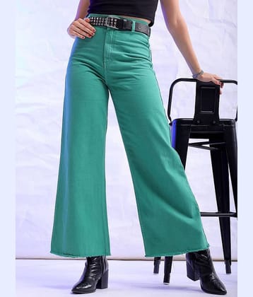 Freehand - Green Cotton Bootcut Women's Jeans ( Pack of 1 )