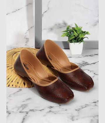 Aroom Brown Women's Ethnic Ballerinas