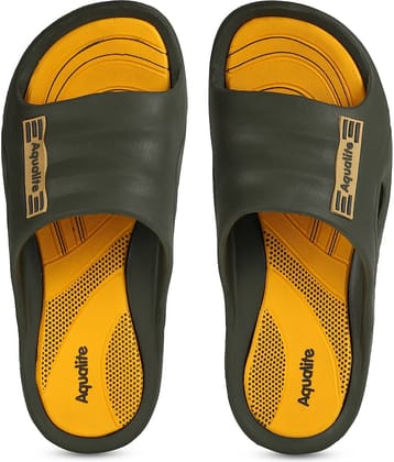 Aqualite Green Men's Slide Flip Flop