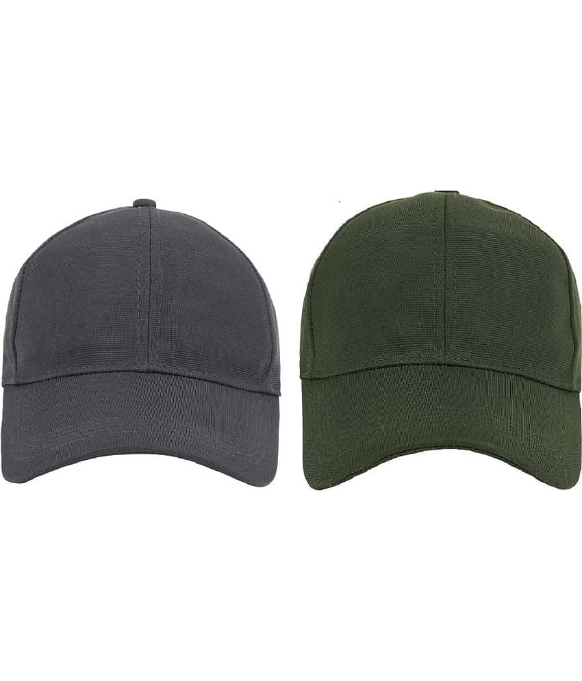 Zacharias - Multi Color Cotton Blend Men's Cap ( Pack of 2 )
