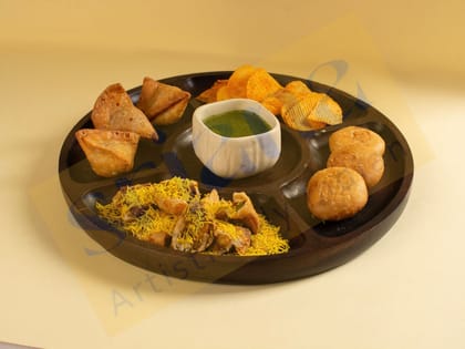 Srjana Wooden Snack Tray With Sections 1pc Srjana Wooden Snack Tray With Sections 1pc