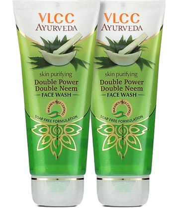Vlcc Ayurveda Skin Purifying Double Power Double Neem Face Wash , 100Ml(Pack Of 2)