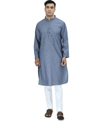 DESIGN TREND Grey Cotton Kurta Single