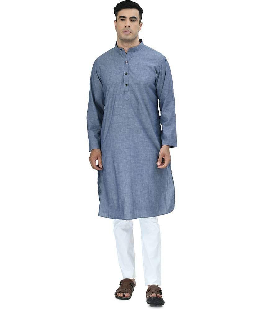 DESIGN TREND Grey Cotton Kurta Single