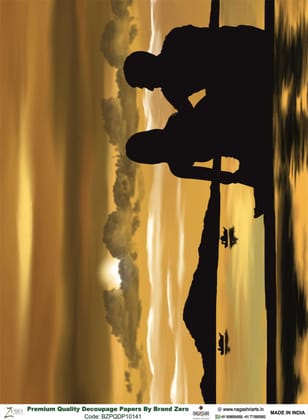 Brand Zero Premium Quality Decoupage Paper Pack of Two - Design Code: BZPQDP10141