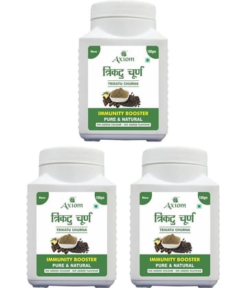 Axiom Trikuta Churna (Pack of 3)|100% Natural WHO-GLP,GMP,ISO Certified Product