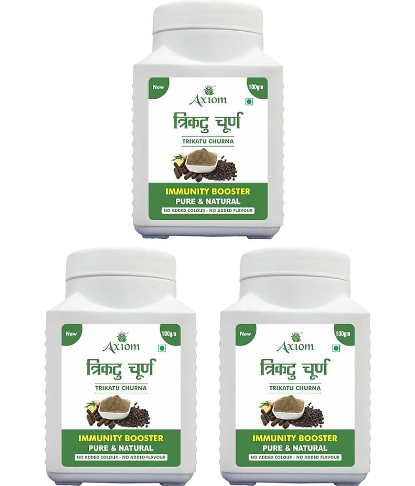 Axiom Trikuta Churna (Pack of 3)|100% Natural WHO-GLP,GMP,ISO Certified Product