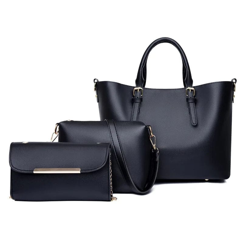 2ndr Brand Large Capacity Whole Sale 3Pc Woman Ladies Tote Hand Bag Set For Women