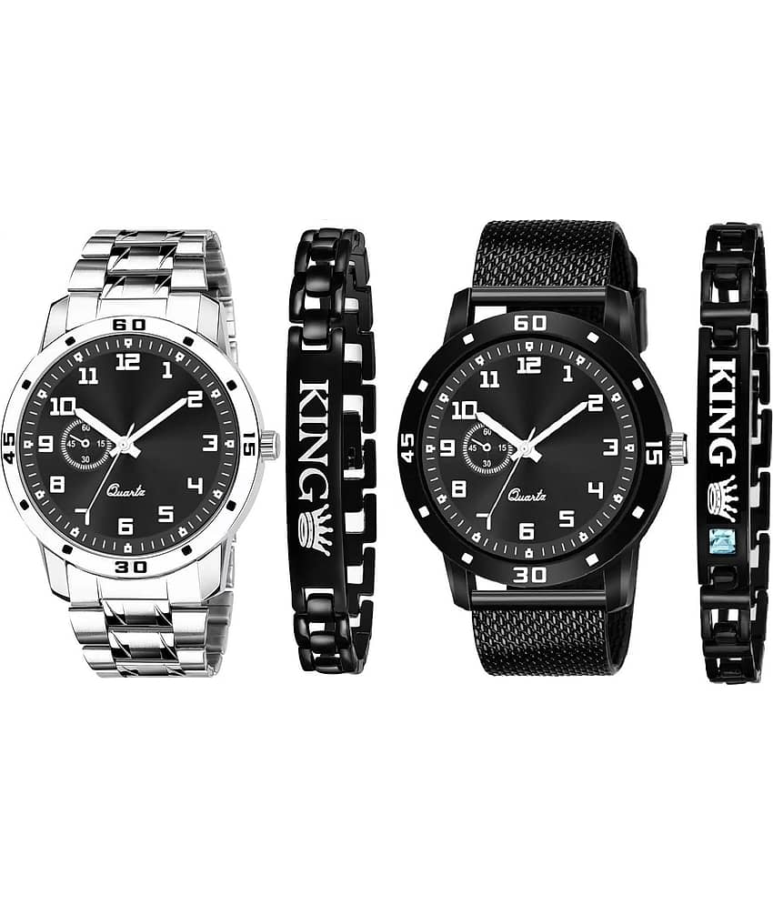 Shivark Multicolor Stainless Steel Analog Men's Watch