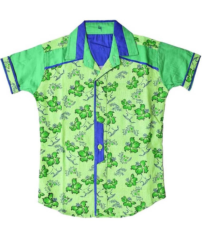 British Terminal Pack of 1 Boys 100% Cotton Half Sleeves Shirt ( Multi Color )