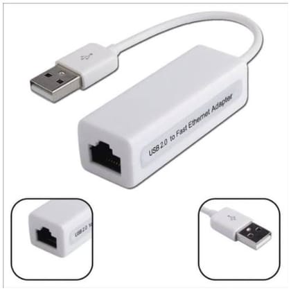 USB Ethernet LAN Network Adapter Compatible with Laptops and All USB 2.0 Compatible Computers