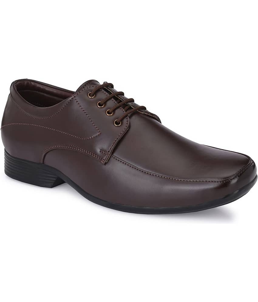 John Karsun Brown Men's Derby Formal Shoes