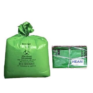 Thick Garbage Bags in Green Colour (120 Micron, 40x50 Inches  Pack of 5 Pcs)