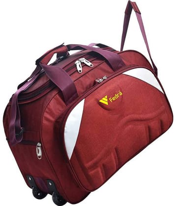 FEDRA - 40 Ltrs Red Polyester Duffle Bag