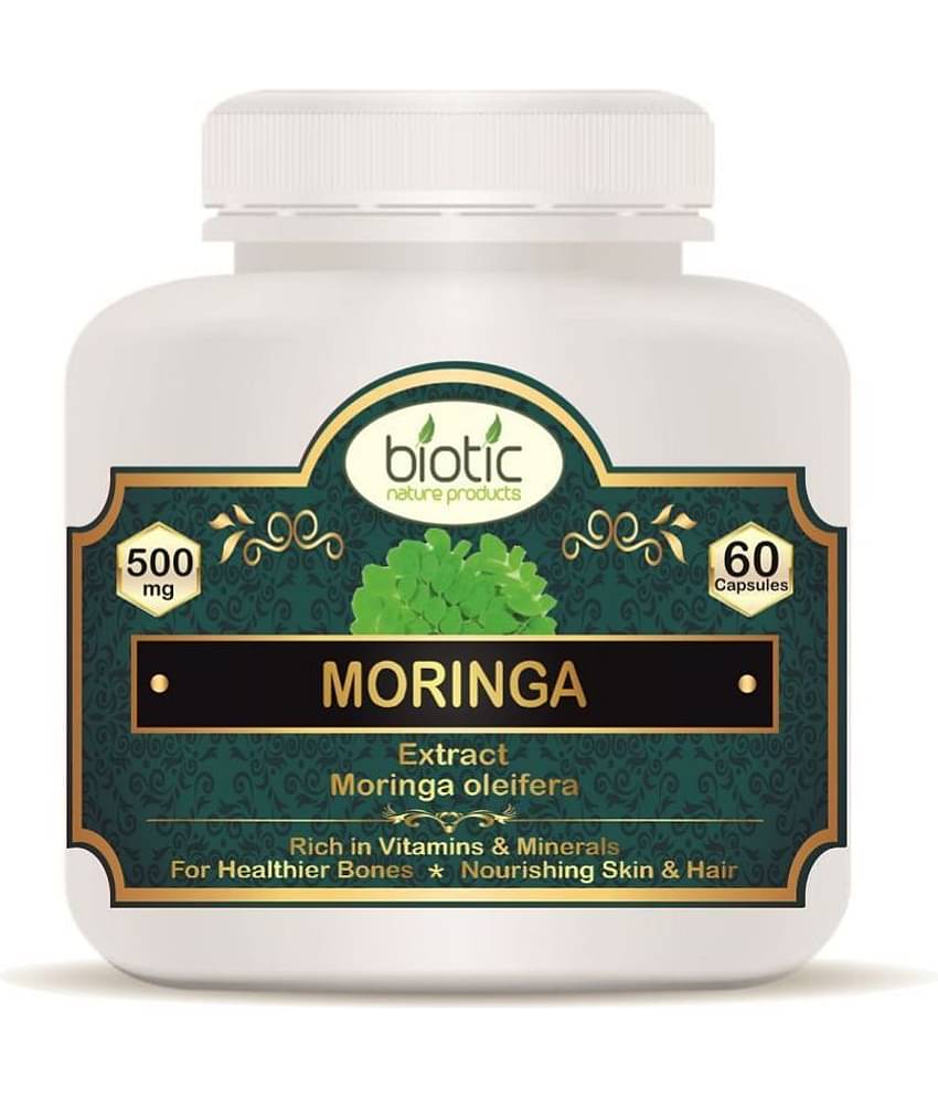 Biotic Moringa Oleifera Leaf Extract Supplement 500 mg Capsule 60 no.s