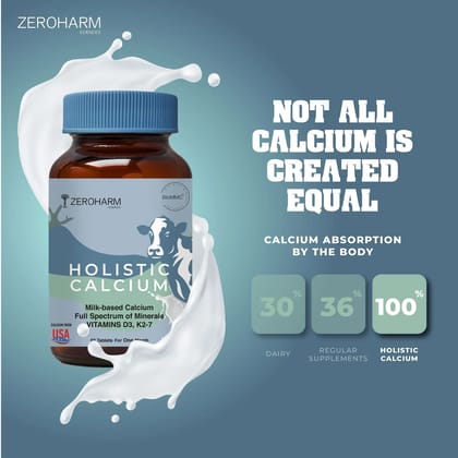 Holistic Calcium Tablets With Vitamin D3 & K2-7 60 Tablets