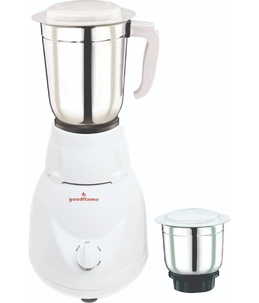 Goodflame Fest Mixer Grinder 500 Watt 2 Jars Stainless Steel Mixer Grinder(Mixer Grinder,White)