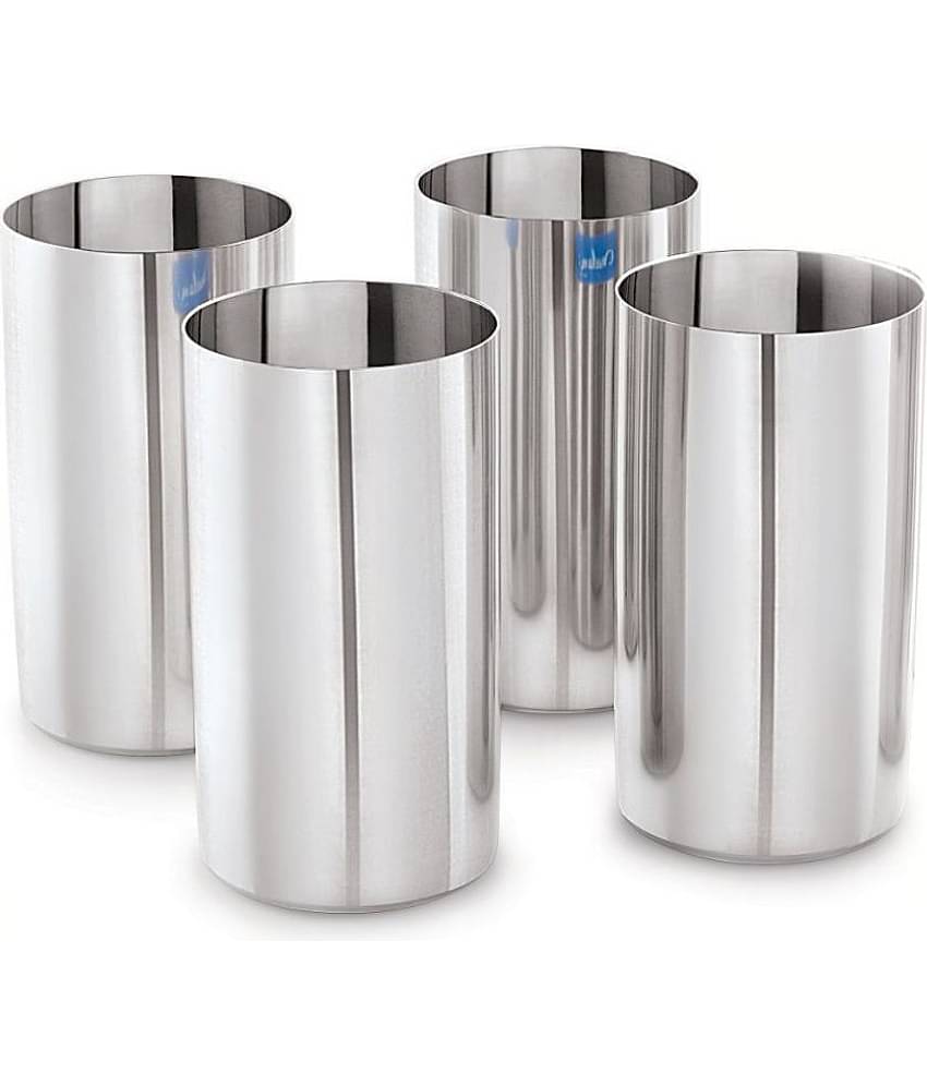 Neelam SGAL007P04 Steel Glasses 450 ml ( Pack of 4 )