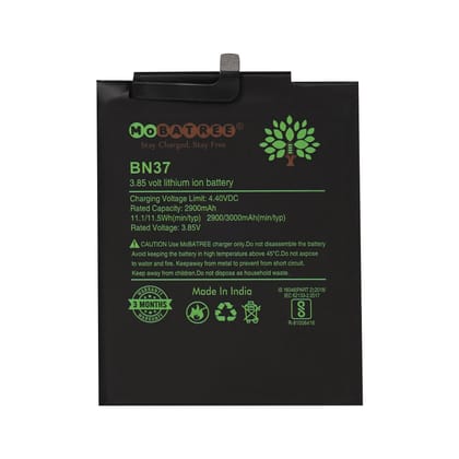 Mobatree Original Mobile Battery for Xiaomi Redmi 6A - BN37,  3000mAh (6 months Guarantee)