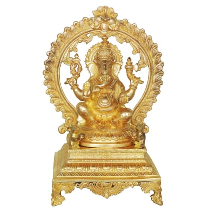 Brass Showpiece Ganesh Ji Statue (BSMAS875 A)
