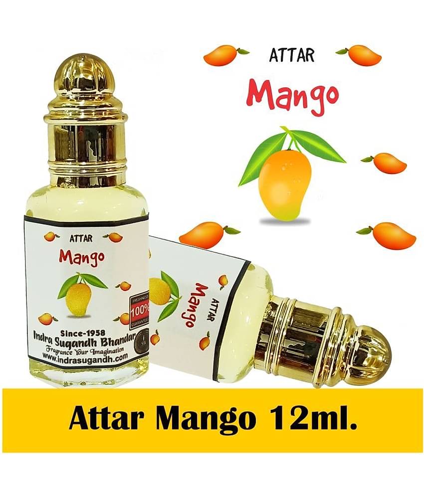 INDRA SUGANDH BHANDAR Attar For Men|Women Fruity Collection - Mango Ripe Long Lasting Fragrance 12ml Rollon Pack