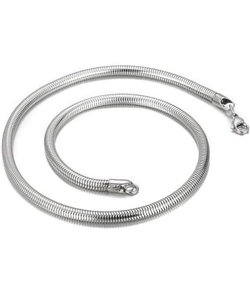 FASHION FRILL Silver Plated Stainless Steel Chain ( Pack of 1 )