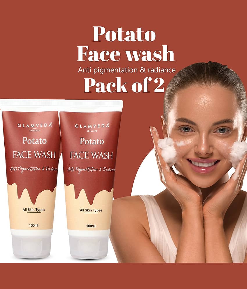 Glamveda Potato Anti Pigmentation Face WashReduces Hyperpigmentation & Clarifies Skin, 100ml each (Pack of 2)