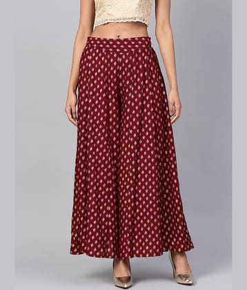 Juniper - Gold Rayon Women's Palazzo ( Pack of 1 )