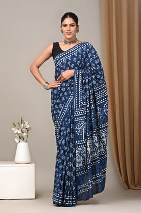 Jaipur Hand Block Print Saree