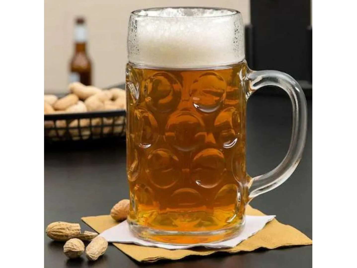 V4 Kitchen Partner Jumbo Beer Mug, Unbreakable Drinkware, Premium Polycarbonate - 405ml (1 Piece)