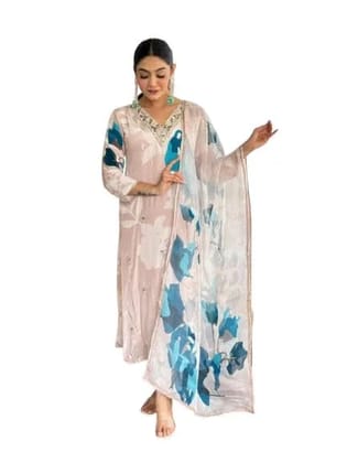 Floral Embroidered Kurta Set with Dupatta Floral Embroidered Kurta Set with Dupatta