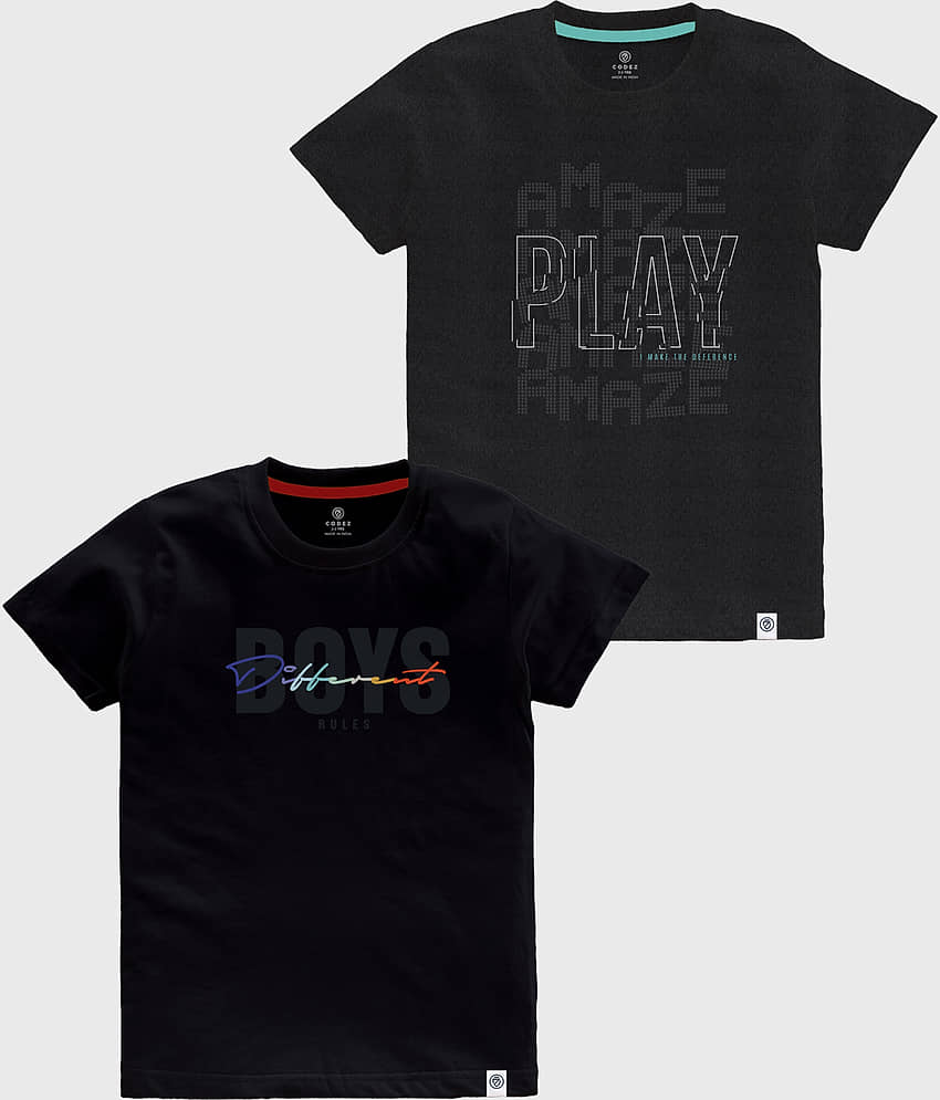 CODEZ Pack of 1 Boys Cotton T-Shirt ( Multicolor )